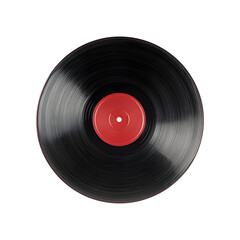 Timeless Sound: Capturing the Essence of a Vintage Vinyl Record on Black Background