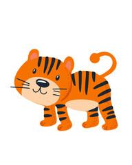 Children's illustration of a tiger