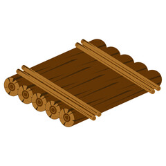 Raft Float Illustration