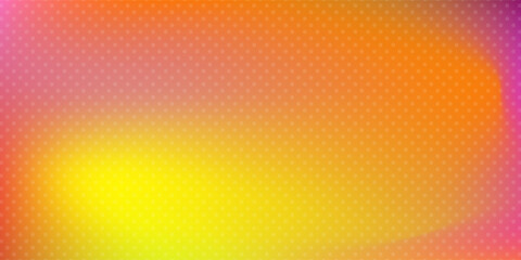 Colorful abstract gradient background with a dotted pattern in warm tones of orange, yellow, pink, and purple.