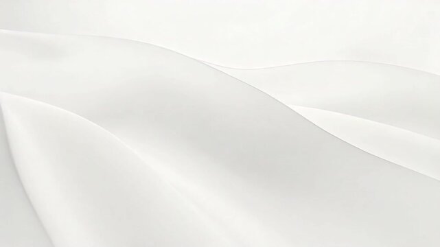 Abstract Soft Curves and Waves in Subtle White Tones with Elegant Flow for Minimalist Design