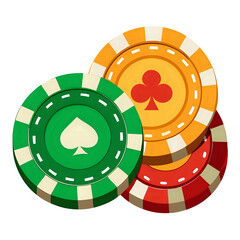 Naklejka premium casino chip stacks ,vector illustration white background