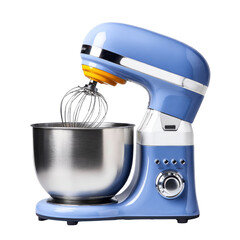 Stylish and Modern Blue Stand Mixer with Whisk and Stainless Steel Bowl for Baking and Cooking Enthusiasts