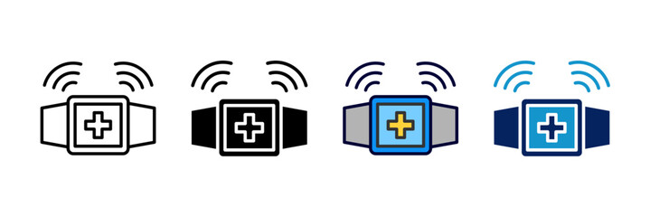 Health Sensor Icon Set Multiple Style Collection