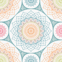 Abstract floral mandala vector pattern illustration in minimal design