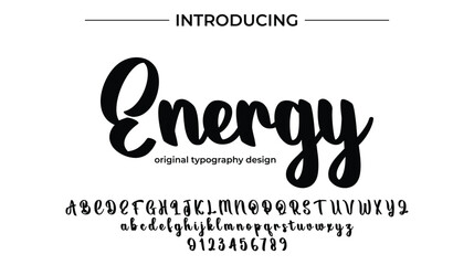 Energy - Elegant Script Font for Smooth Handwritten Design and Creative Typography