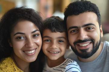 Fototapeta premium Happy Middle Eastern Family Portrait