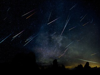 Lluvia de Estrellas Fugaces sobre la Tierra