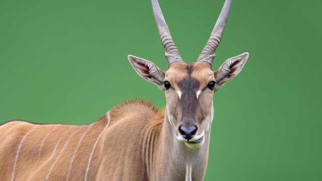 Majestic eland with striking gaze
