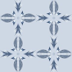 abstract floral frame