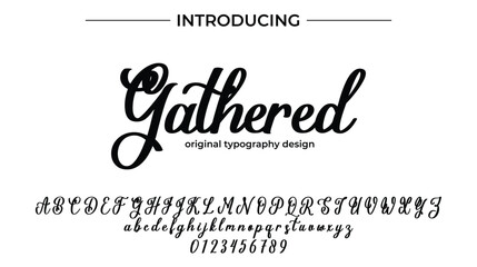 Gathered - Elegant Script Font for Smooth Handwritten Design and Creative Typography