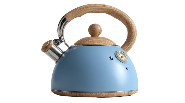 Light-blue kettle with wooden handle (1)