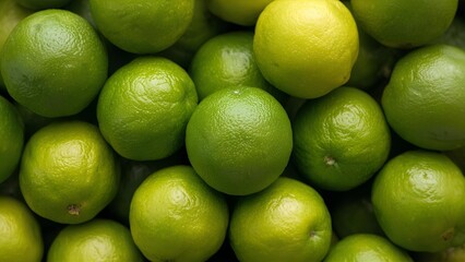 Fresh, ripe green limes used as a vibrant background.