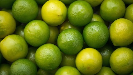 Fresh, ripe green limes used as a vibrant background.