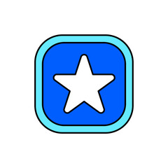 Obraz premium Icon a star, isolated against a clean background.