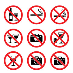 set symbol No photography, video recording, smoking