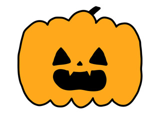 シンプルで可愛いハロウィンカボチャのアイコン