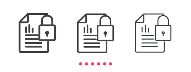 Data privacy icon. Thin line icon vector.