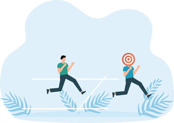 Competitive with business target and business success concept,