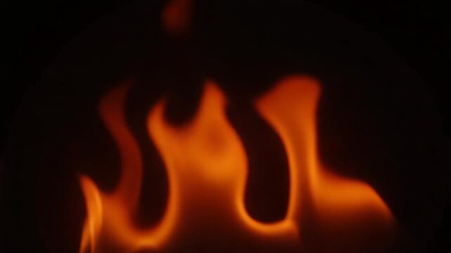 Fire frame burning isolated overlay on black background.