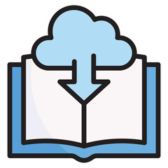 Obraz premium Knowledge Cloud Icon