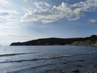 nature, sea, rocks, mountains, cape, summer