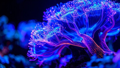 Obraz premium Fluorescent Fantasy Mushroom