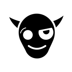Devil, demon, evil vector icon