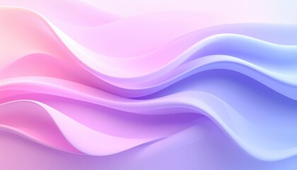 Abstract background of flowing pastel waves in pink, purple, and blue hues, creating a soft, smooth, and dynamic composition