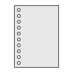 穴あきメモ用紙のイラスト