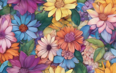 Beautiful close up floral composition with autumn colors a colorful bouquet showcasing orange and red flowers Flower shop and florists design idea