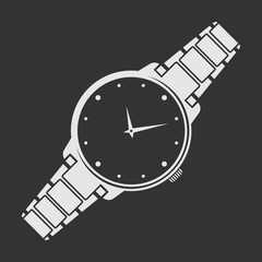 Hand wrist watch isolated. Vector illustration