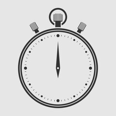 Stopwatch timer isolated. Vector illustration