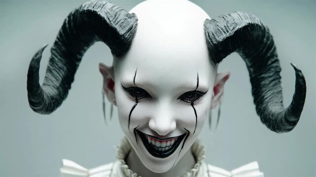 Portrait of a scary clown