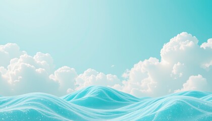 Obraz premium mint ocean mist theme with mint cloud with soft cyan, gentle diagonal aqua sweep, mint tinted sparkle dust, seamless dreamy aqua backdrop, calm and refreshing