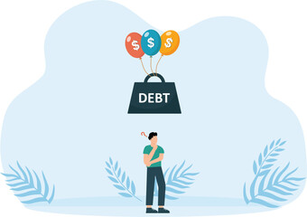 Taxation problem for wealth accumulation, Cannot rising up cause of debt burden and debt burden for balloon with dollar money concept, 

