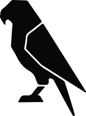 Illustrator Vector Geometric falcon eagle bird of prey silhouette