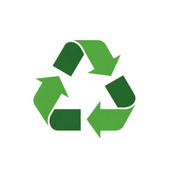 Obraz premium Green recycling symbol promotes environmental sustainability and eco-friendly practices for a healthier planet transparent background