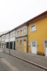 Old streets in Viana do Castelo, the torn in Northern Portugal             