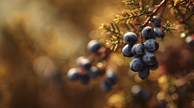 Juniper berry in fall