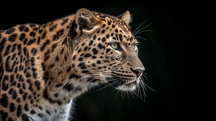 Fototapeta premium Dramatic portrait of a roaring male tiger