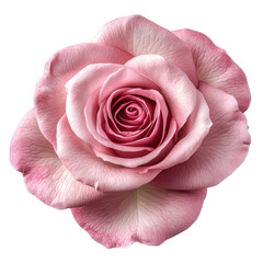 Pink Rose Blossom Closeup Black Background, isolated on a transparent background