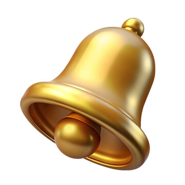 Shiny golden bell isolated against a black background ready for important announcement