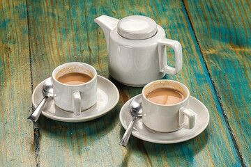 Indian hot masala tea with milk