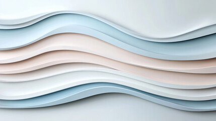 Obraz premium Soft waves pastel colors create soothing abstract texture. gentle curves evoke calmness