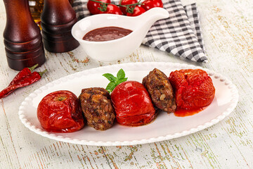 Turkish cuisine - Domatesli Kebab with tomato