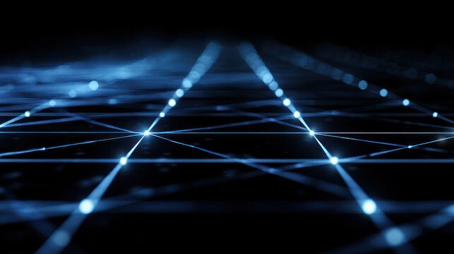 Abstract image of interconnected lines and dots representing digital technology and data flow in a modern context.