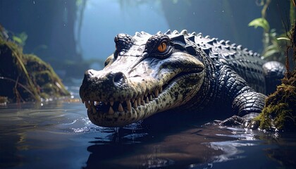 Sure! Here's a vivid and detailed prompt for generating an **awesome, large-size picture of a crocodile in water**:

---

**Prompt (for AI image generation):**
"A stunning, high-resolution image of a 