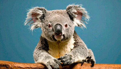 Sure! Here's a clean and detailed prompt for generating a **koala animal picture** with a **blue background**, in a **sitting pose**, as **one big central image**:

---

**Prompt (for AI image generat
