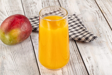 Sweet cold tropical mango juice